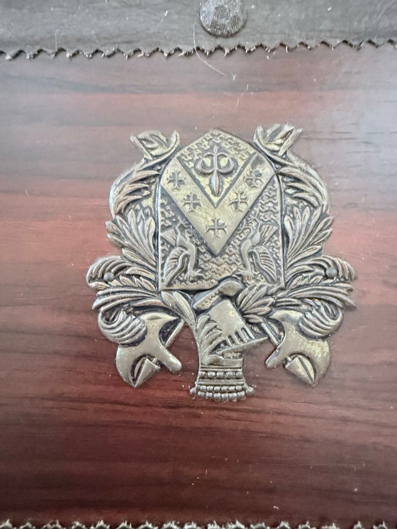 大型 ヴィンテージ ホーン壁掛け 紋章付