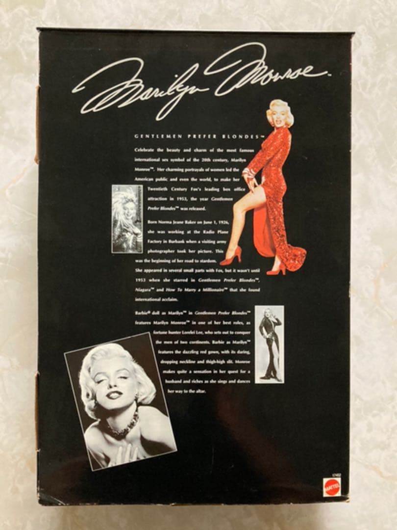 バービー マリリン カスタマイズドフェイスペイント&紳士は金髪がお好きのドレス