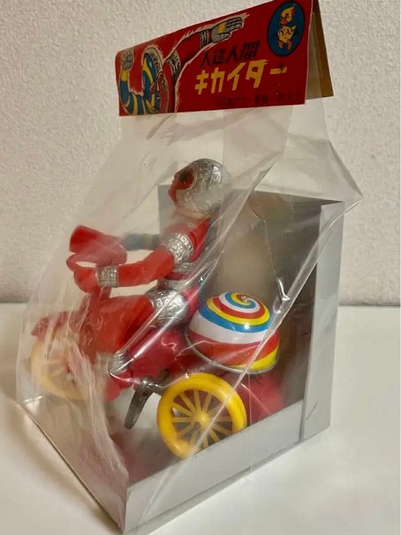 キカイダー三輪車❗️ソフビ❗️三輪車当時物おみやげ‼️ソフビ!❗️