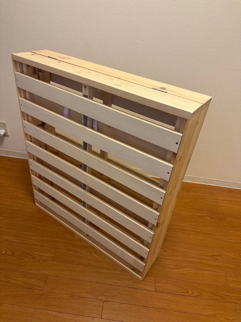 【最終値下げ】セミシングルショート 折りたたみ木製すのこベッド パタントベッド