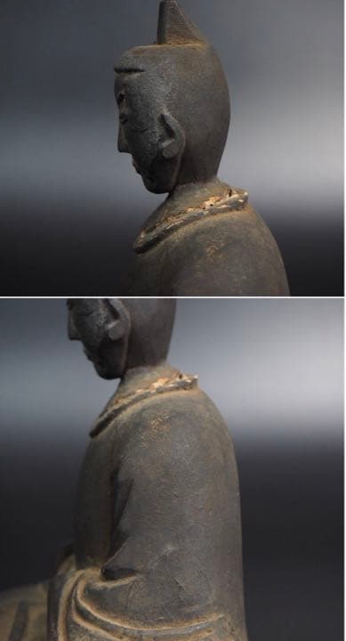 送料無料　戦国時代～安山桃山時代木造菅原道真像