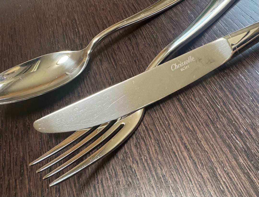 ④ Christofle クリストフル acier カトラリー 3本 ステンレス