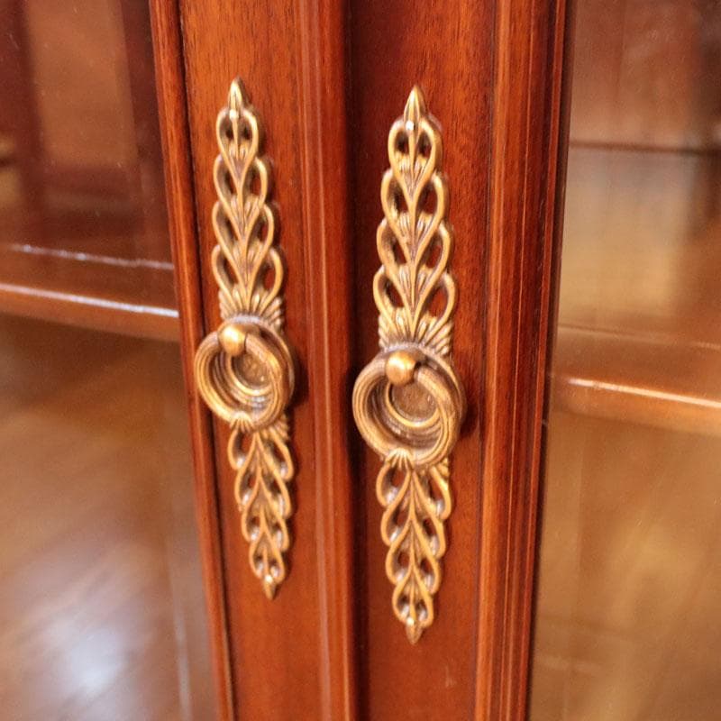 ローキャビネット マホガニー 幅135cm 引出 収納 棚 605-269