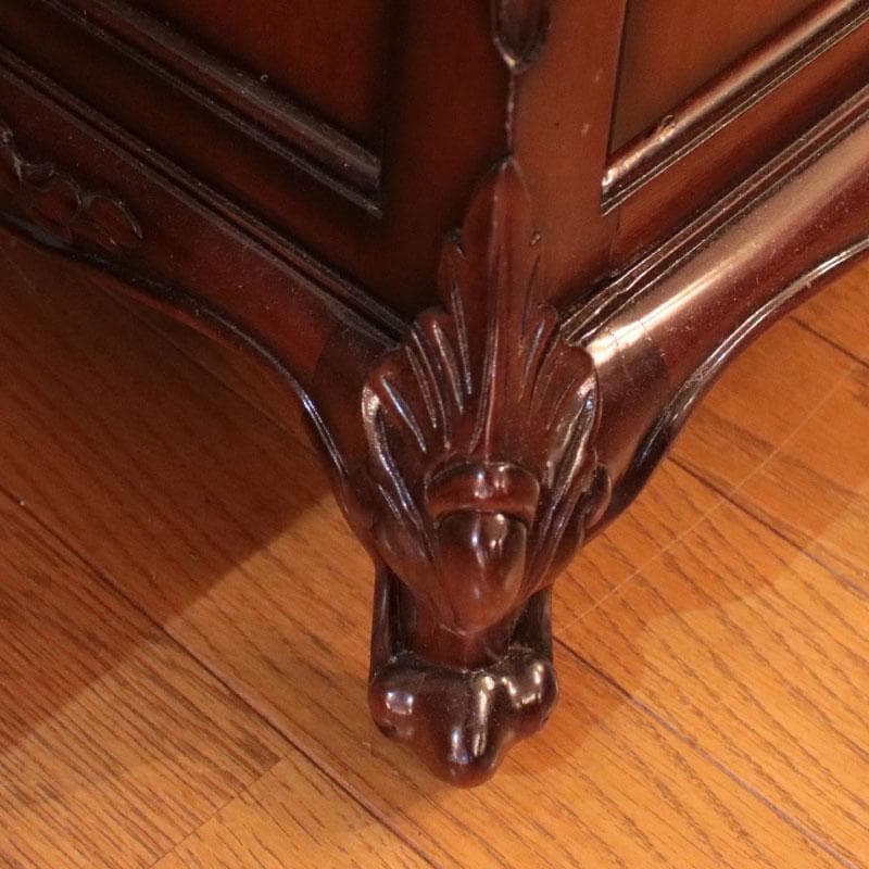 ローキャビネット マホガニー 幅135cm 引出 収納 棚 605-269