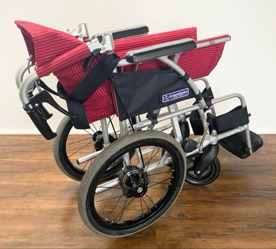 ◇アルミ介助用車椅子 BML16-40SB カワムラサイクル 軽量 コンパクト