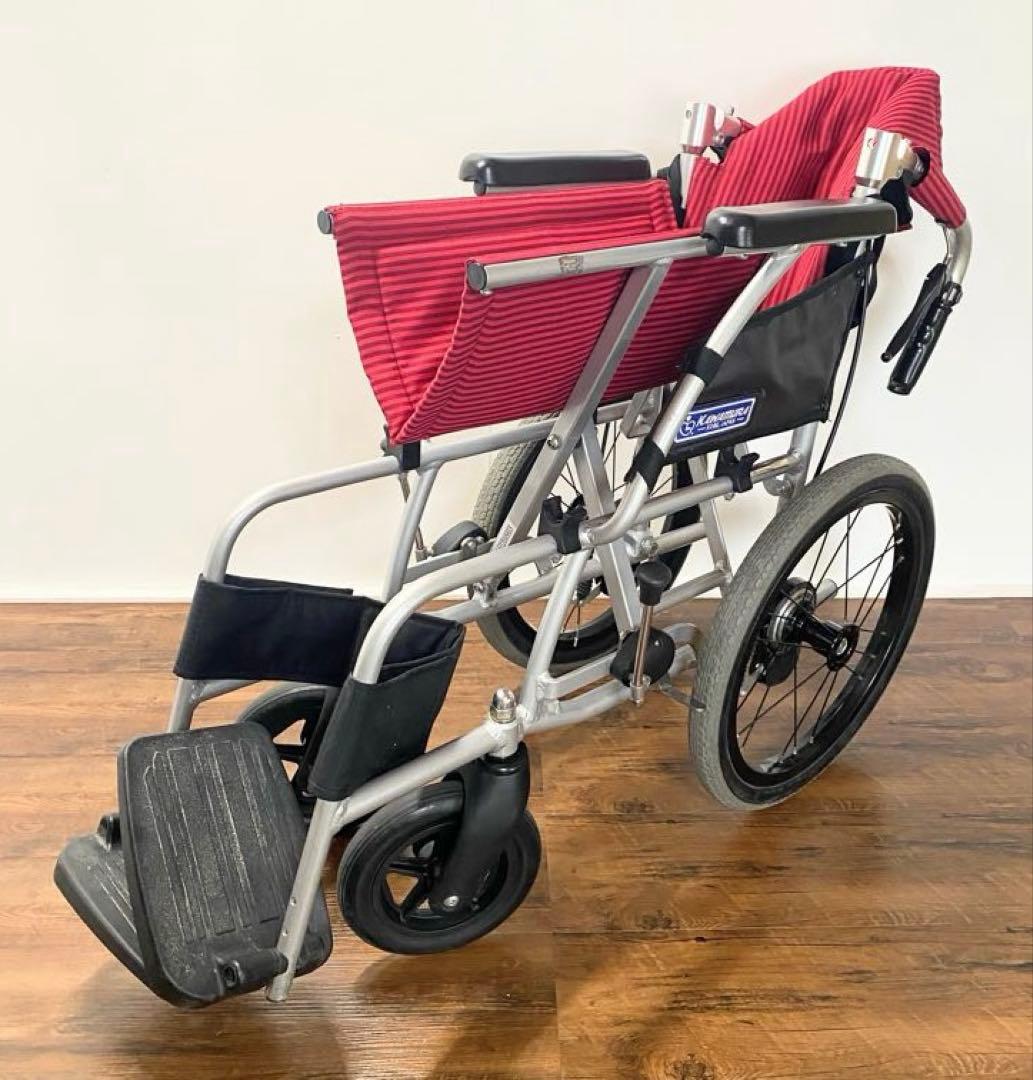 ◇アルミ介助用車椅子 BML16-40SB カワムラサイクル 軽量 コンパクト