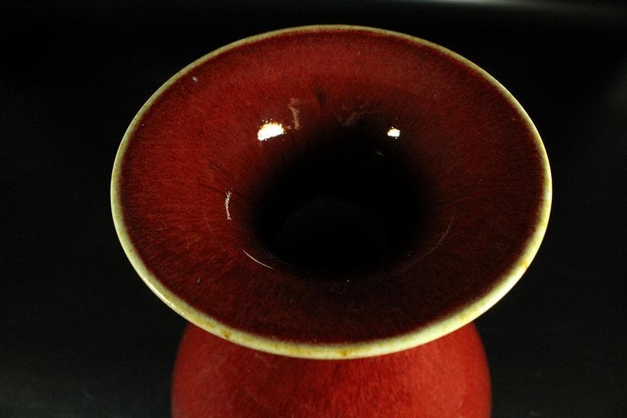 中国美術 釉裏紅 瓶 美品(K-HA504) - メルカリ