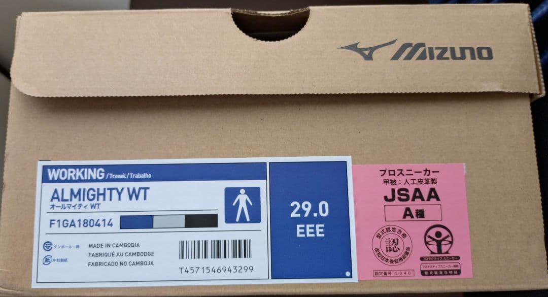 Mizuno 安全靴 ネイビー 29.0cm　防水　オールマイティ