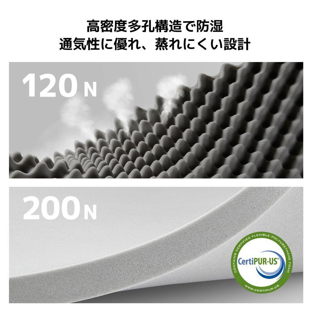 新生活　マットレス シングル 折りたたみ 厚さ10cm 二層構造 高反発 硬め