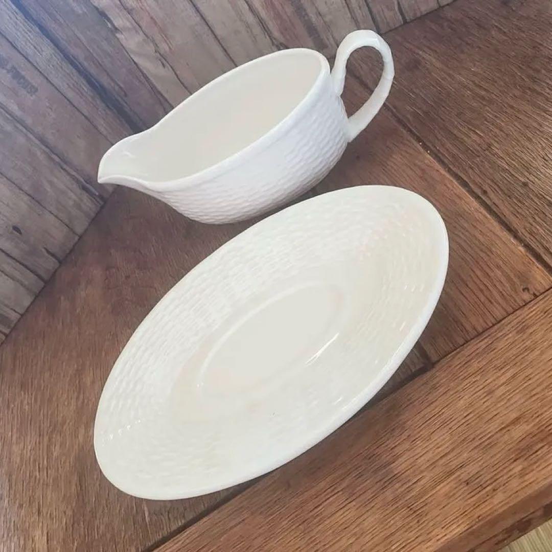 超珍品！Wedgewood✳︎ナンタケット バスケット✳︎グレービーボート&ソーサー