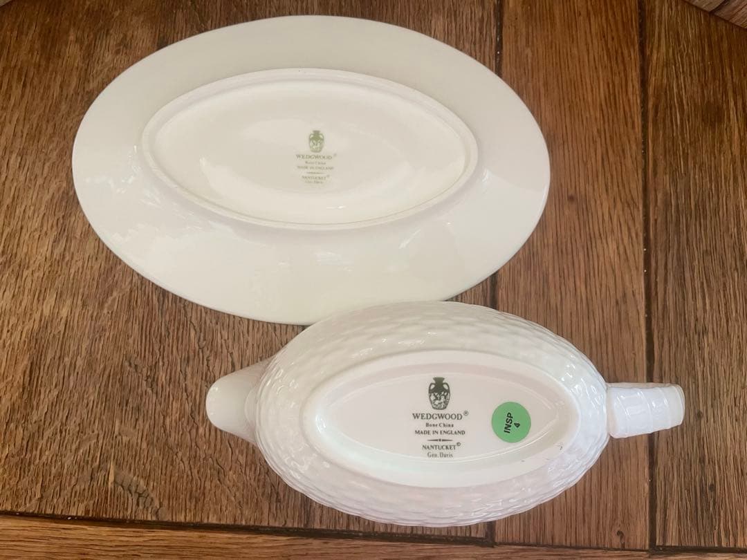 超珍品！Wedgewood✳︎ナンタケット バスケット✳︎グレービーボート&ソーサー