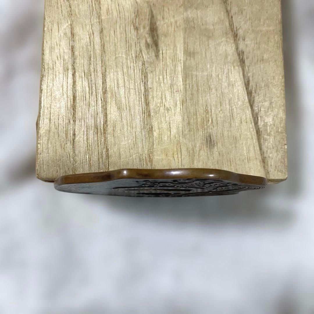 B-37 鍔 素銅地変形鍔波濤図 武具 刀装具 江戸時代 骨董品 美術品 工芸