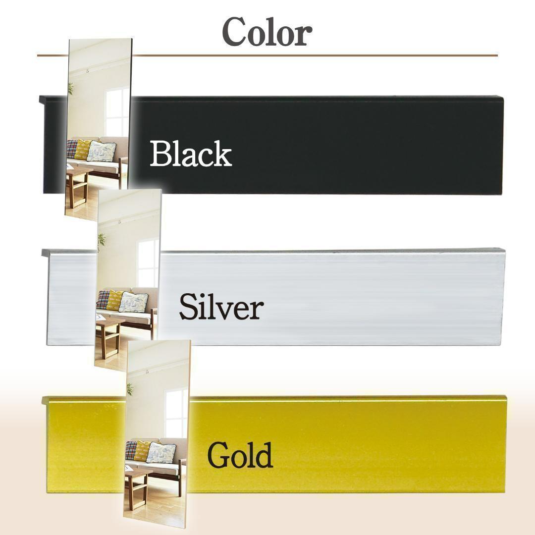 壁掛けミラー 全身 割れない ダンスミラー 軽量 幅100×高さ160cm（銀）