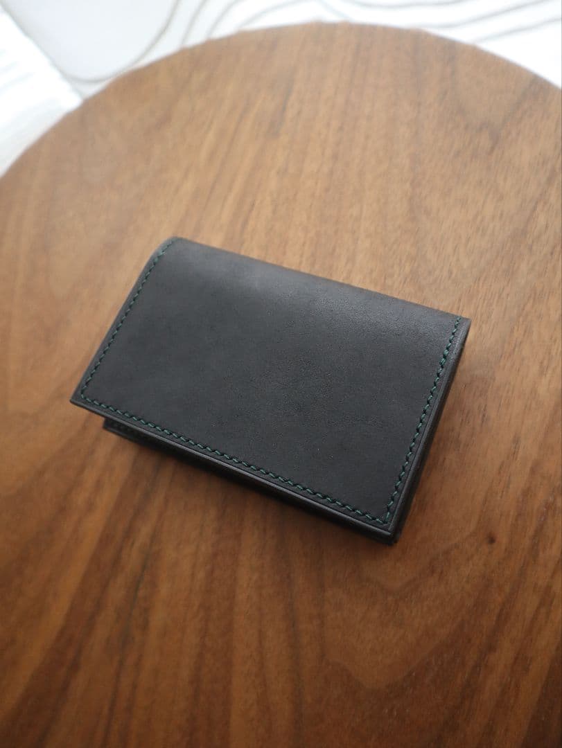 【受注制作】大容量名刺入れ　通しマチ　イタリアンレザー