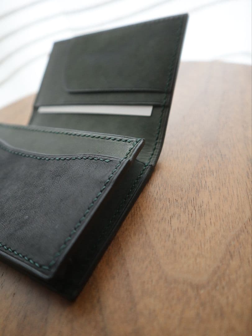 【受注制作】大容量名刺入れ　通しマチ　イタリアンレザー