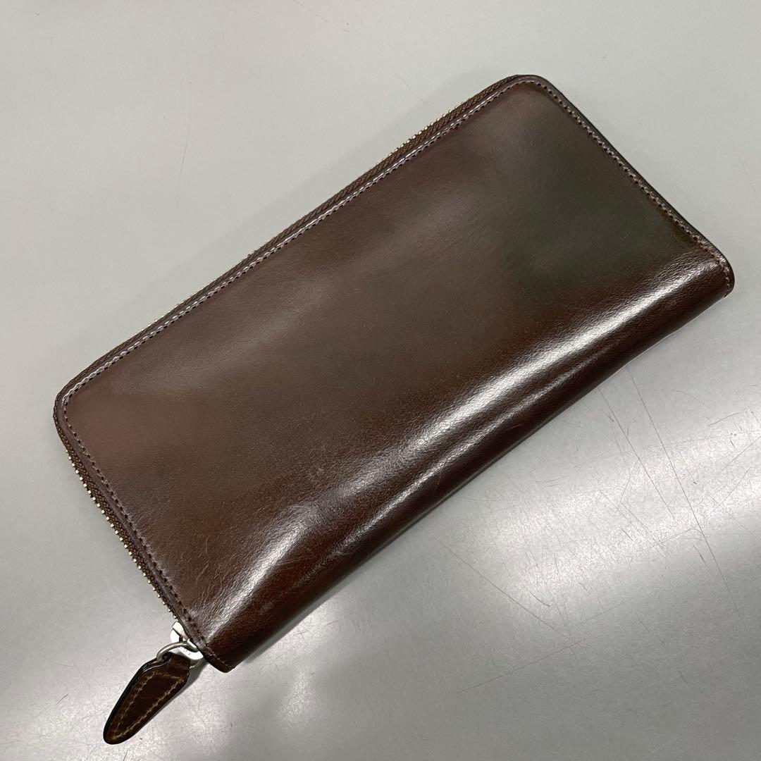 新品展示品‼️ イル・ブセット　ラウンドファスナー長財布　ブラウン　茶色　馬革