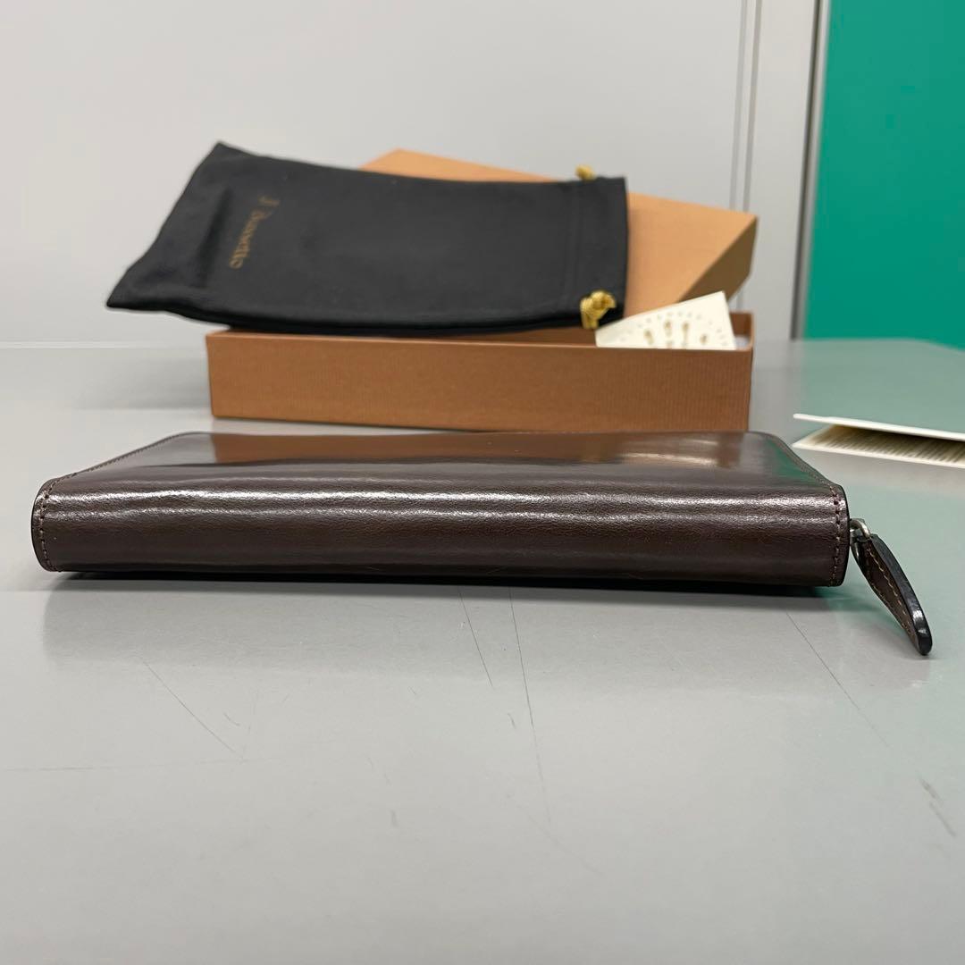 新品展示品‼️ イル・ブセット　ラウンドファスナー長財布　ブラウン　茶色　馬革