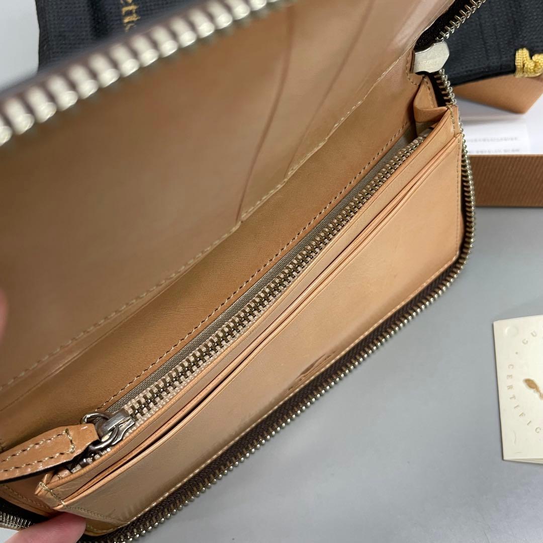 新品展示品‼️ イル・ブセット　ラウンドファスナー長財布　ブラウン　茶色　馬革