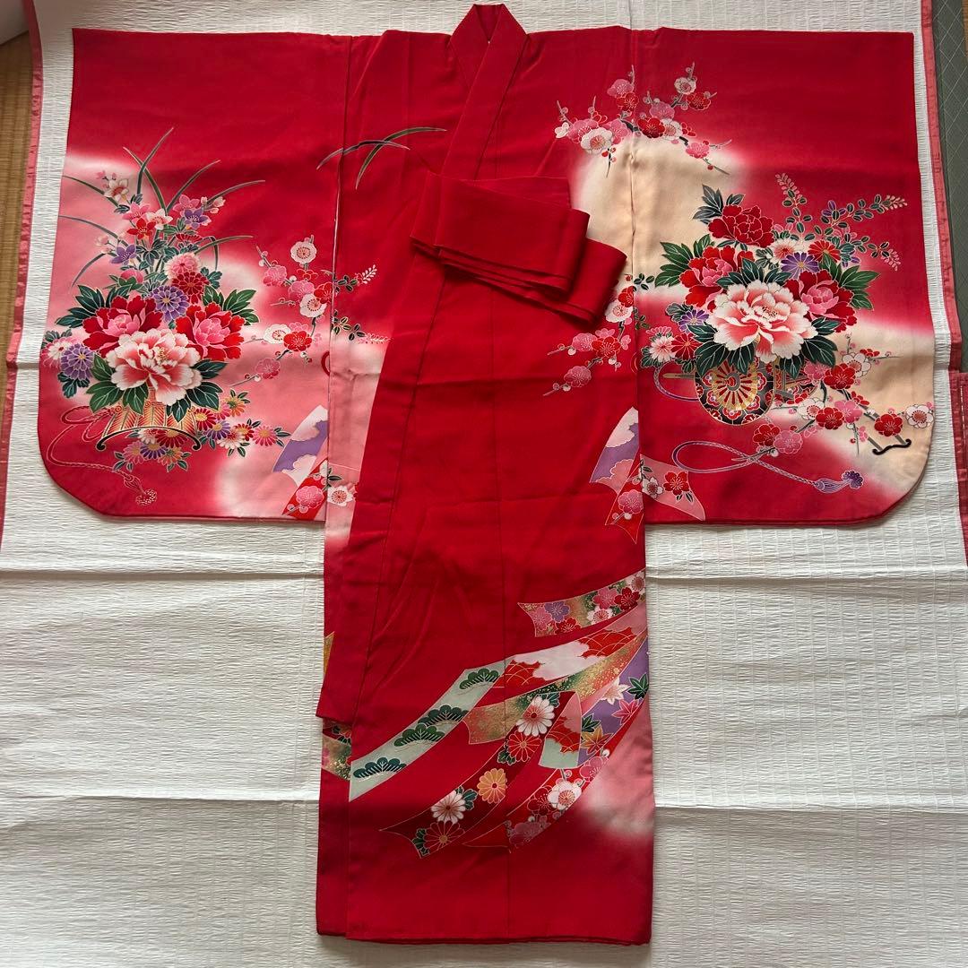 七五三 三歳 着物セット 作り帯 753 女の子 子供着物 箱迫 3歳 草履