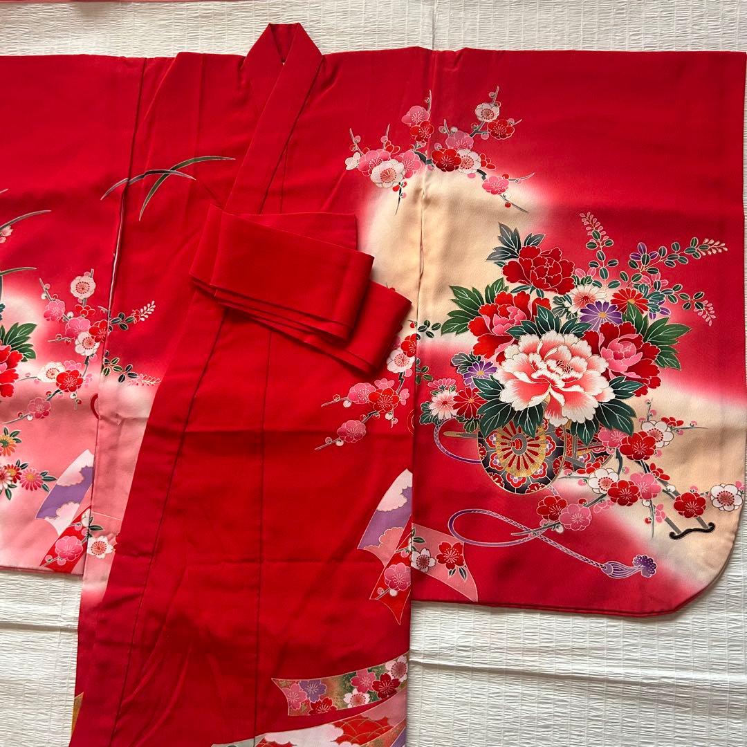 七五三 三歳 着物セット 作り帯 753 女の子 子供着物 箱迫 3歳 草履