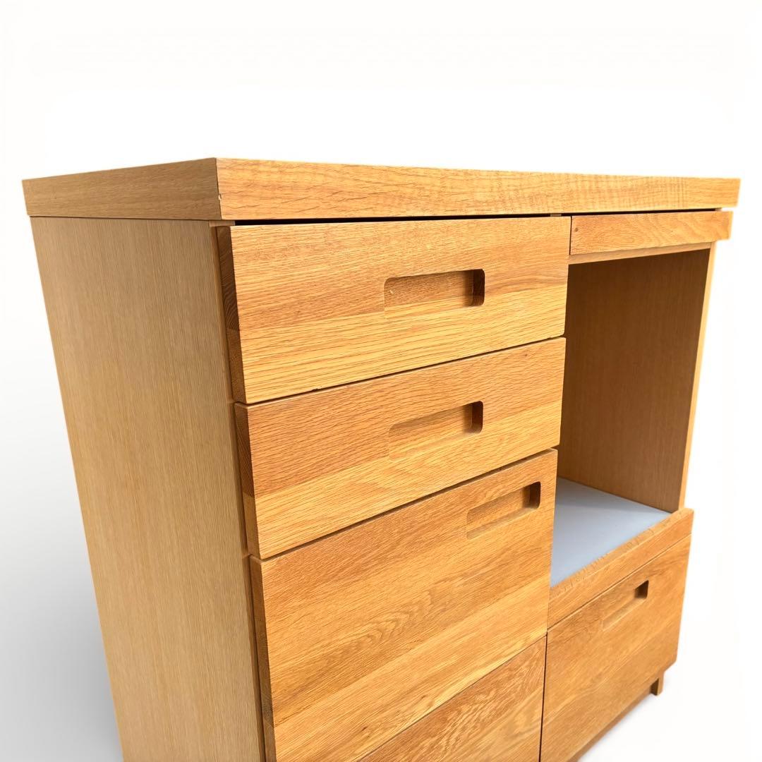 【廃盤・希少】unico ウニコ HUTTE キッチンカウンターS 無垢材使用