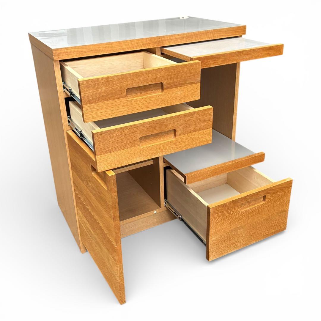 【廃盤・希少】unico ウニコ HUTTE キッチンカウンターS 無垢材使用