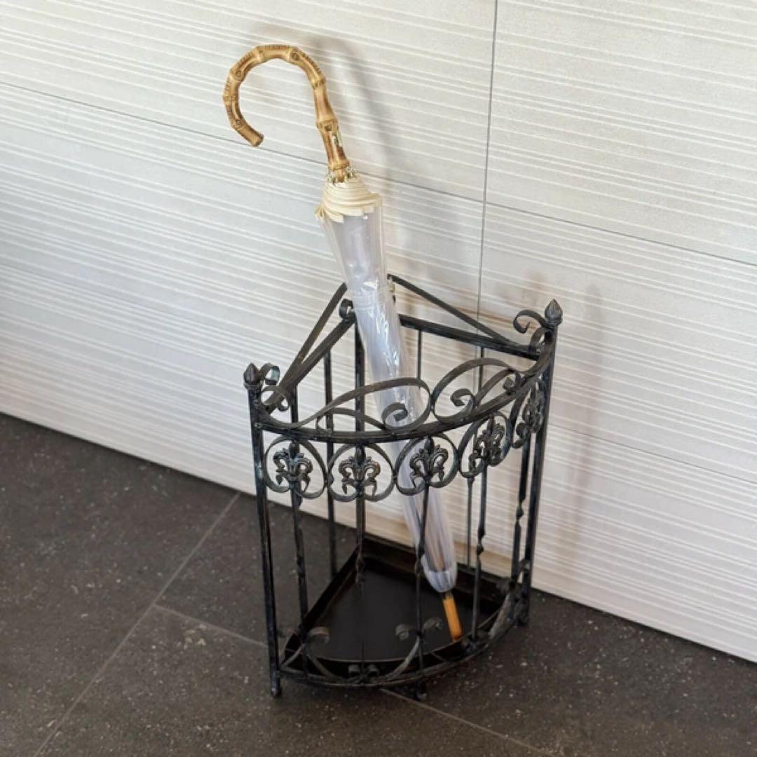 アンティーク調 アイアン傘立て アンブレラスタンド コーナータイプ