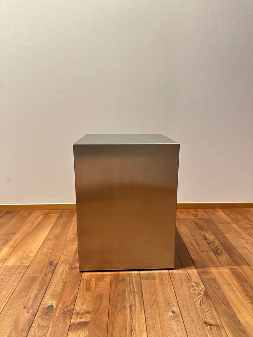 【新品】アートオブブラック ステンレス スクエア サイドテーブル スツール