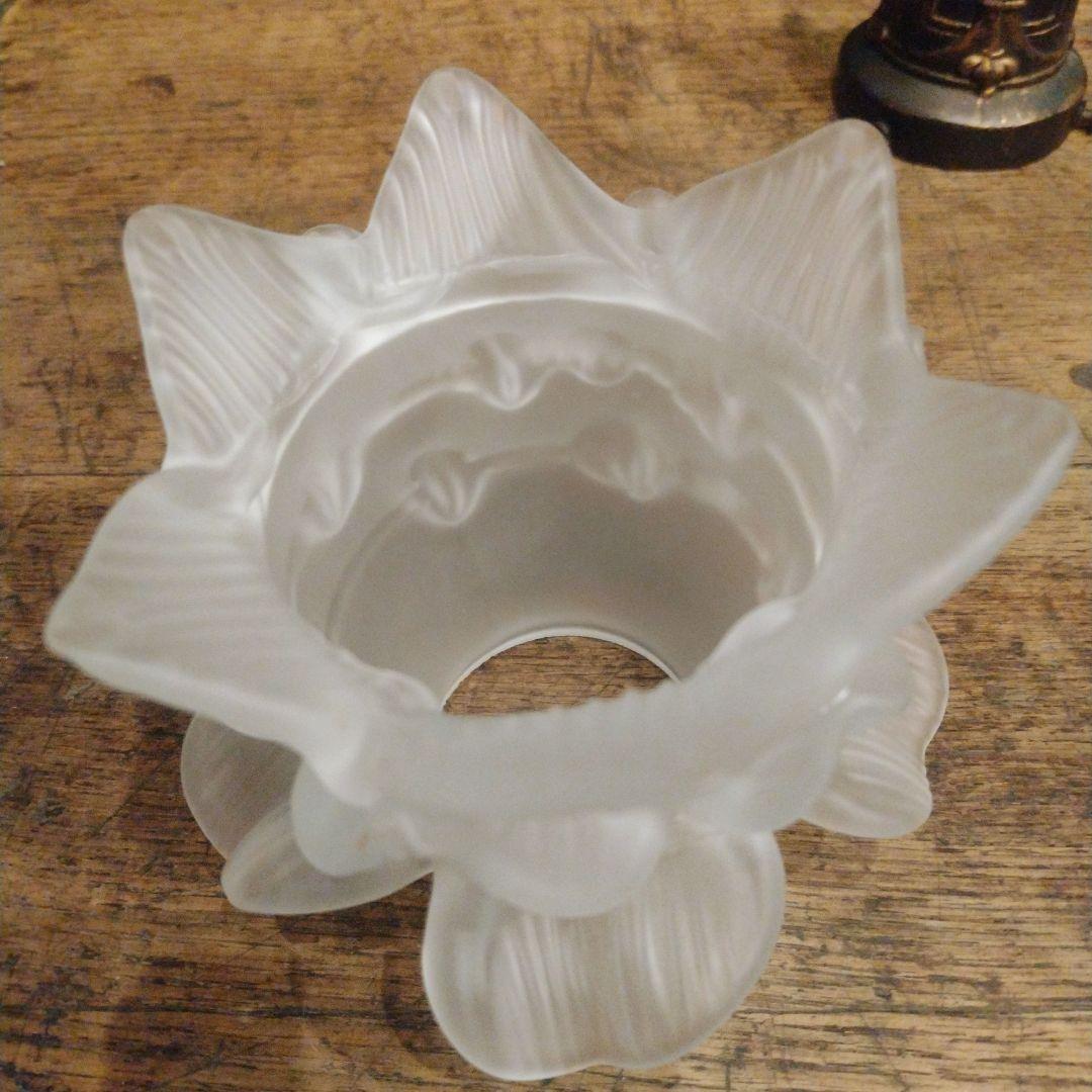 ガラスシェード アプリカシオン バラランプ　アンティーク　フランス