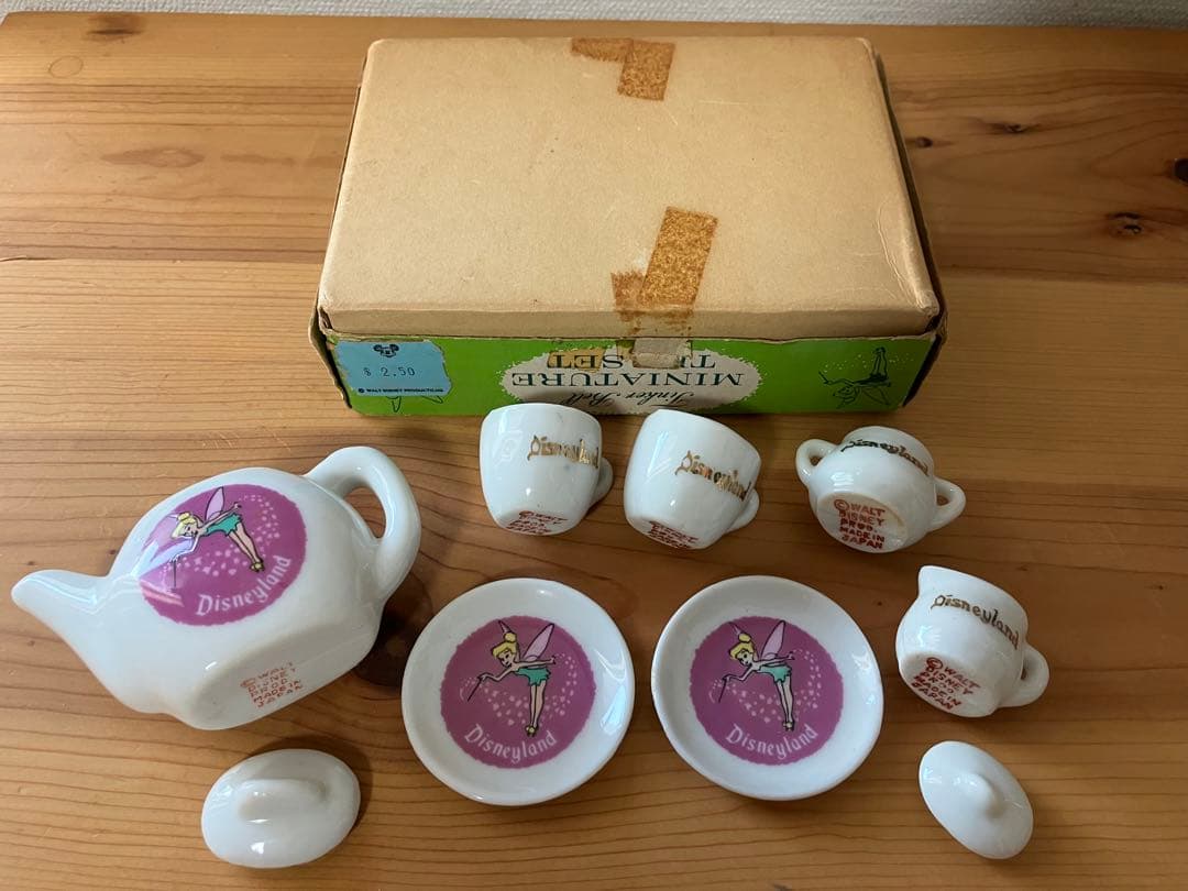 1970 ディズニーランド ティンカーベル ミニチュアティーセット