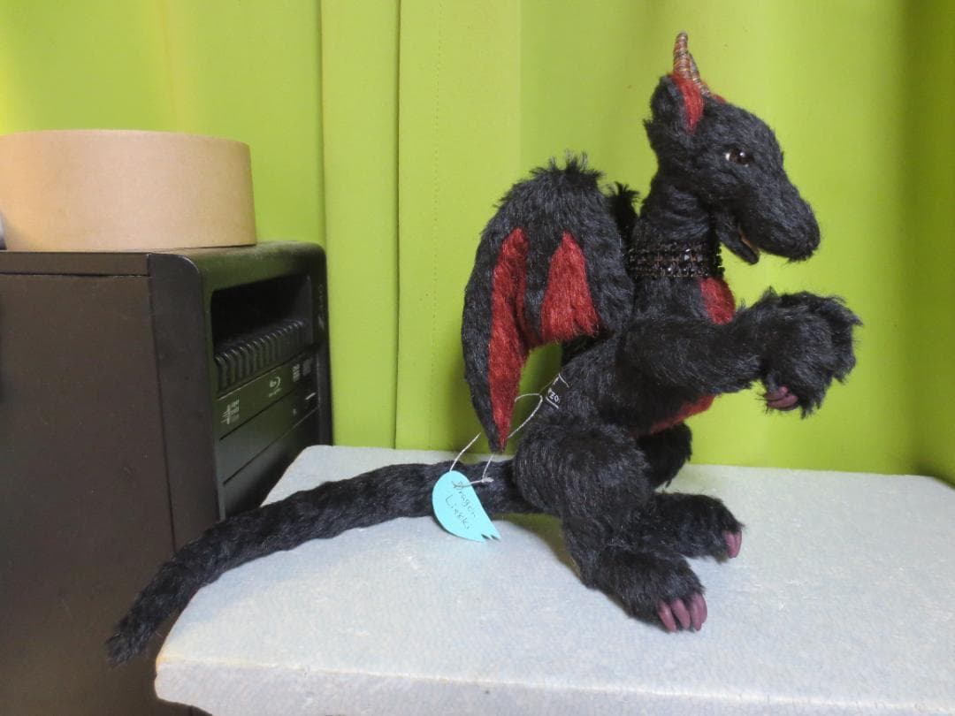 国内作家様　ハンドメイドぬいぐるみ　ドラゴン　黒龍　DRAGON