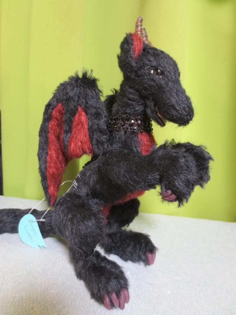 国内作家様　ハンドメイドぬいぐるみ　ドラゴン　黒龍　DRAGON