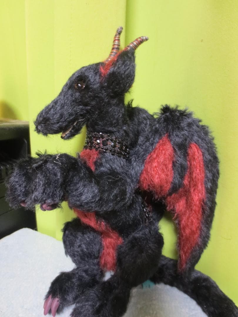 国内作家様　ハンドメイドぬいぐるみ　ドラゴン　黒龍　DRAGON