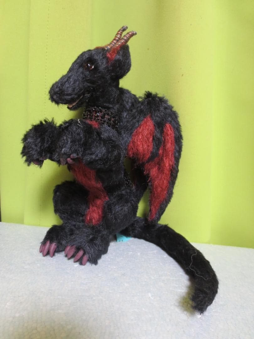 国内作家様　ハンドメイドぬいぐるみ　ドラゴン　黒龍　DRAGON