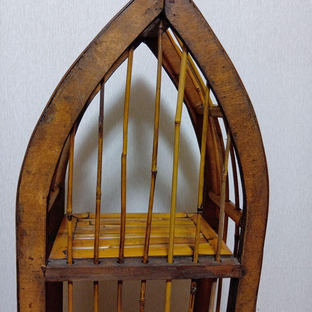 アジアン　3段バンブーラック 竹製 ディスプレイラック 飾り棚