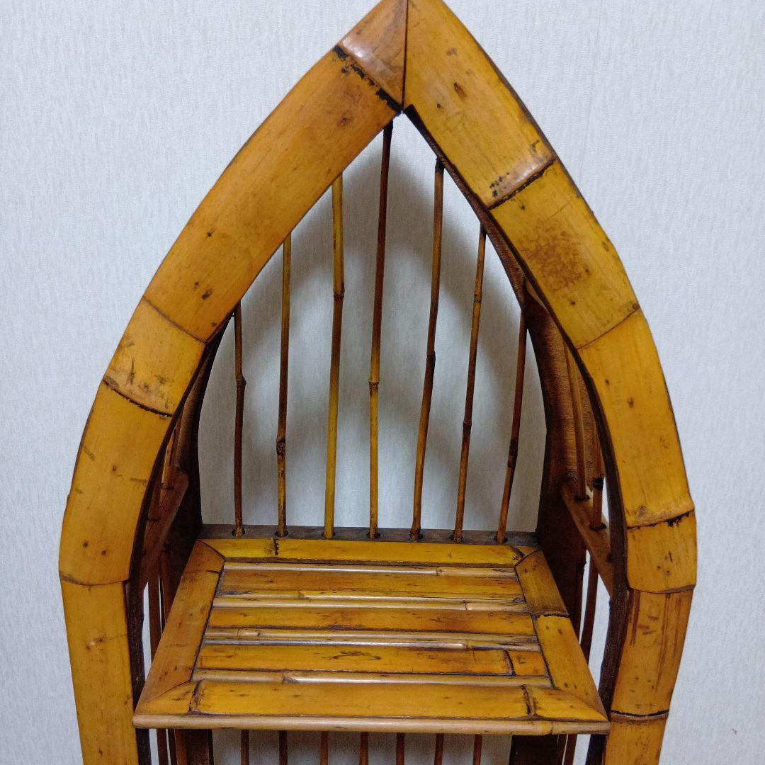 アジアン　3段バンブーラック 竹製 ディスプレイラック 飾り棚