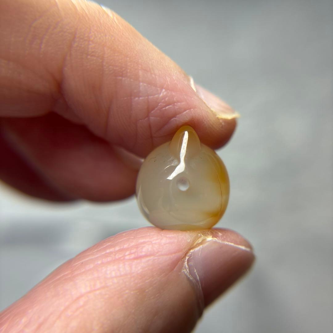 あずきちゃん高品質カルセドニー　ねこパーツ　9-119