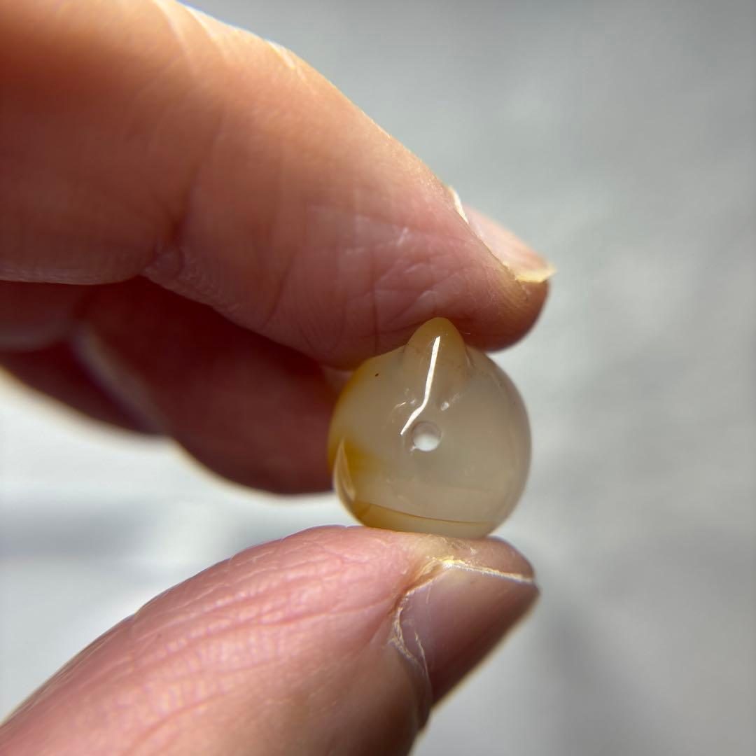 あずきちゃん高品質カルセドニー　ねこパーツ　9-119