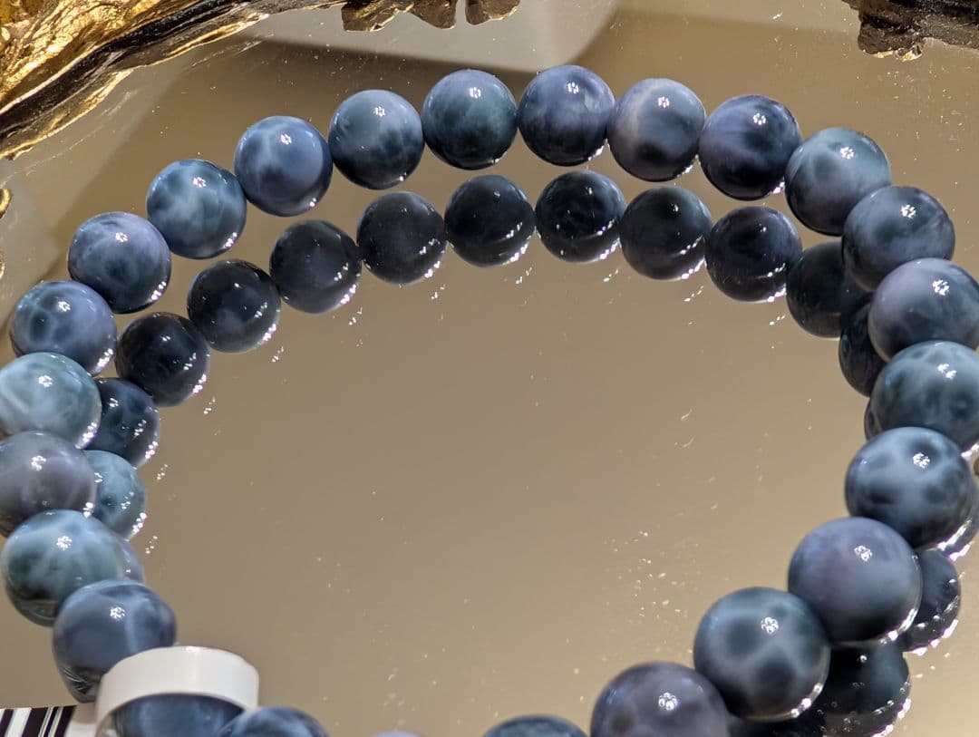 【美品】天然石　パープルラリマー　内径16.5 パワーストーン