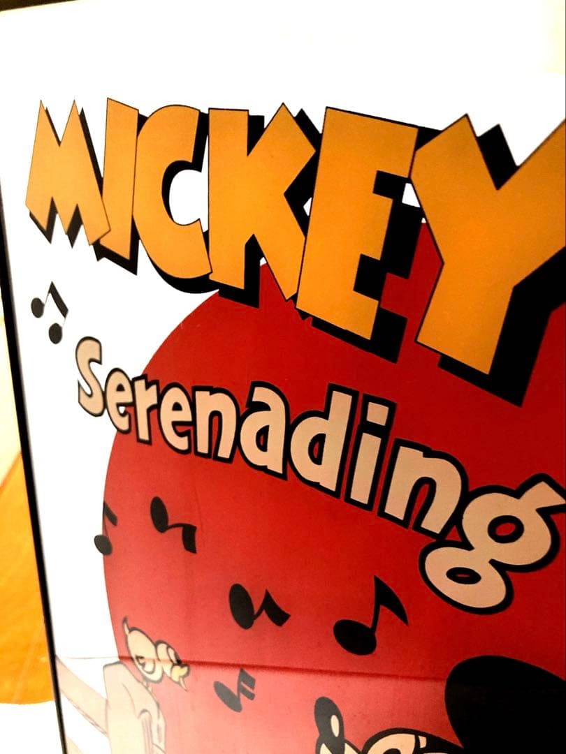 お値下げ9000円→ディズニー ミラー 鏡 ミッキー レトロ ファブリック