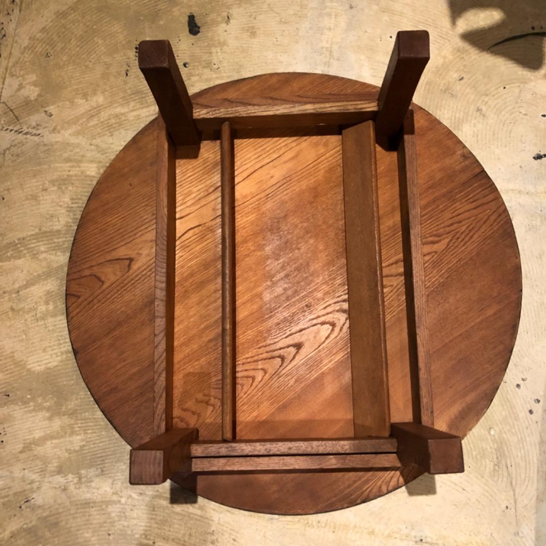 昭和レトロ　アンティーク　ちゃぶ台　ローテーブル　古家具　木製　折りたたみ可能