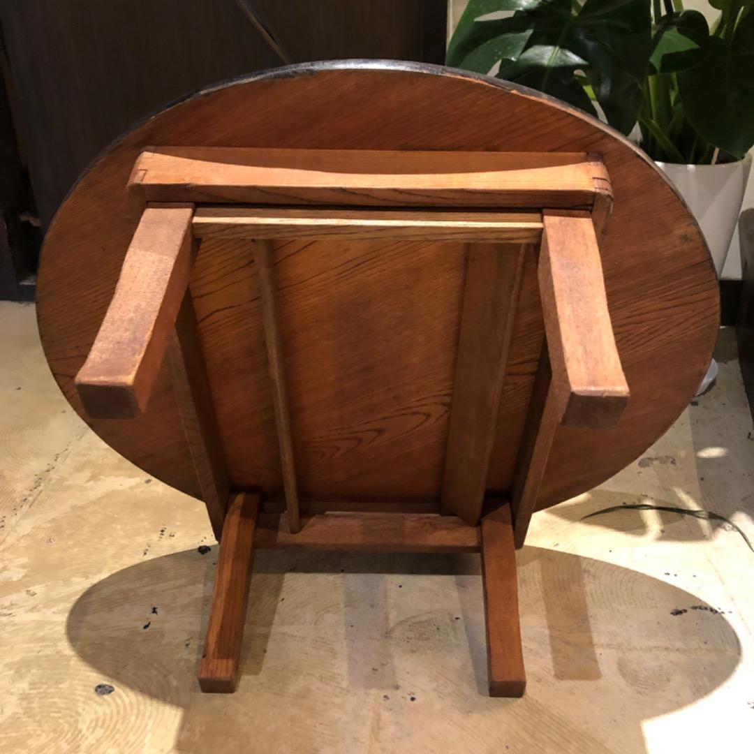 昭和レトロ　アンティーク　ちゃぶ台　ローテーブル　古家具　木製　折りたたみ可能