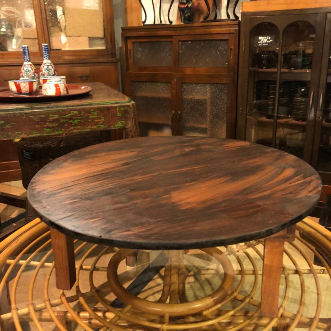 昭和レトロ　アンティーク　ちゃぶ台　ローテーブル　古家具　木製　折りたたみ可能