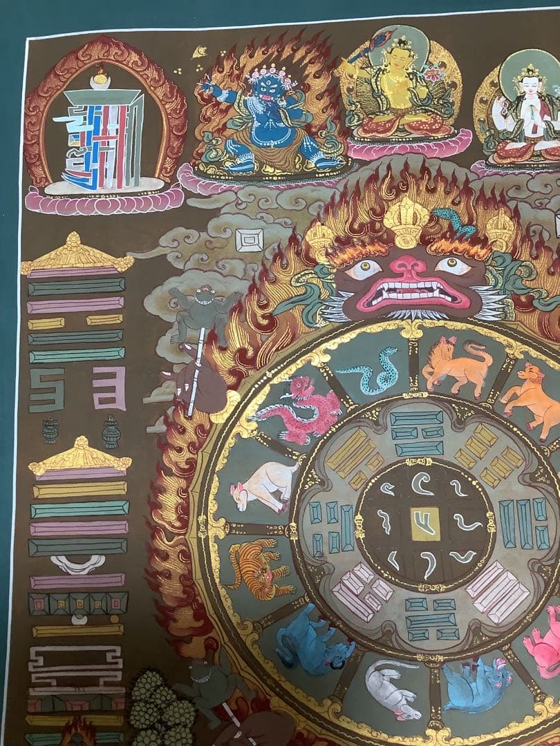 《 チベット密教　新品　送料込み 》 チベタンカレンダー　タンカ　曼荼羅　手描き