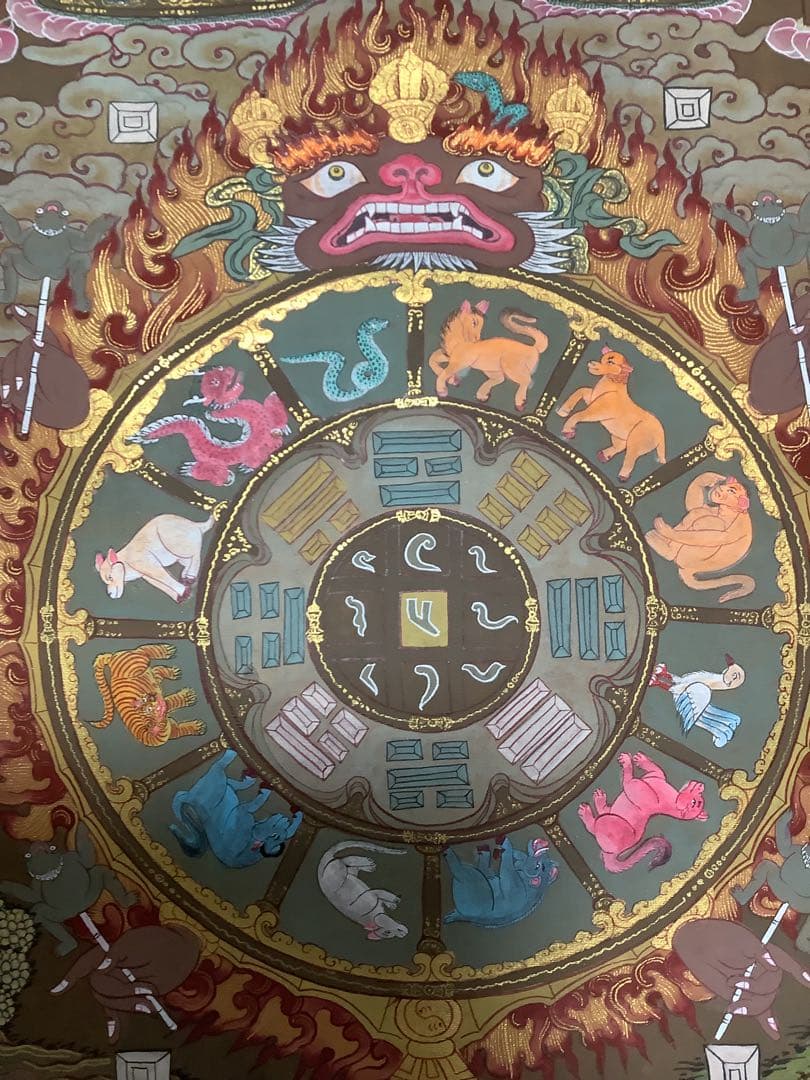 《 チベット密教　新品　送料込み 》 チベタンカレンダー　タンカ　曼荼羅　手描き