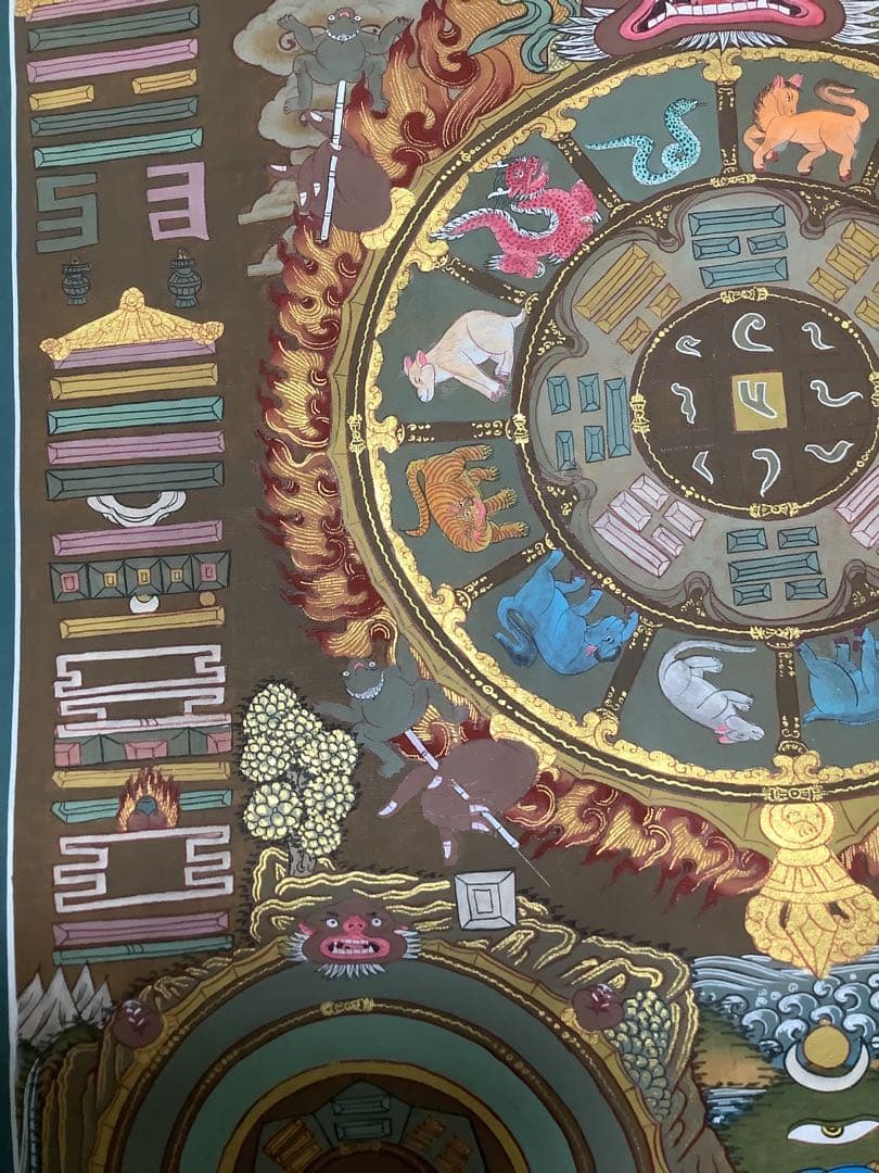 《 チベット密教　新品　送料込み 》 チベタンカレンダー　タンカ　曼荼羅　手描き