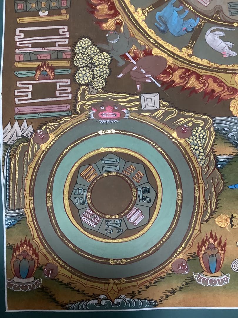 《 チベット密教　新品　送料込み 》 チベタンカレンダー　タンカ　曼荼羅　手描き