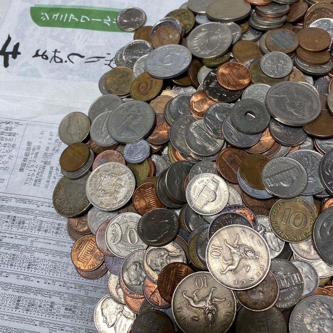 外国コイン 昔の貨幣 古銭 世界のコイン まとめ売り 正味5.1Kg NO.32