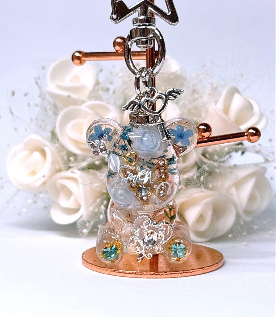 ayu♥ 透明クマ型キーホルダーNo.Ｄ-531