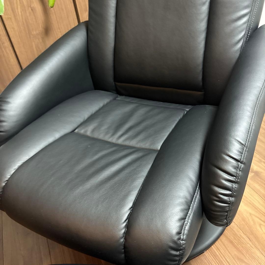 クリスマスセール！黒いリクライニングチェア　1人掛けソファ